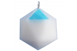 Icosaèdre pendentif HOEM blanc