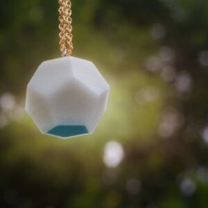 Dodécaèdre pendetif HOEM blanc